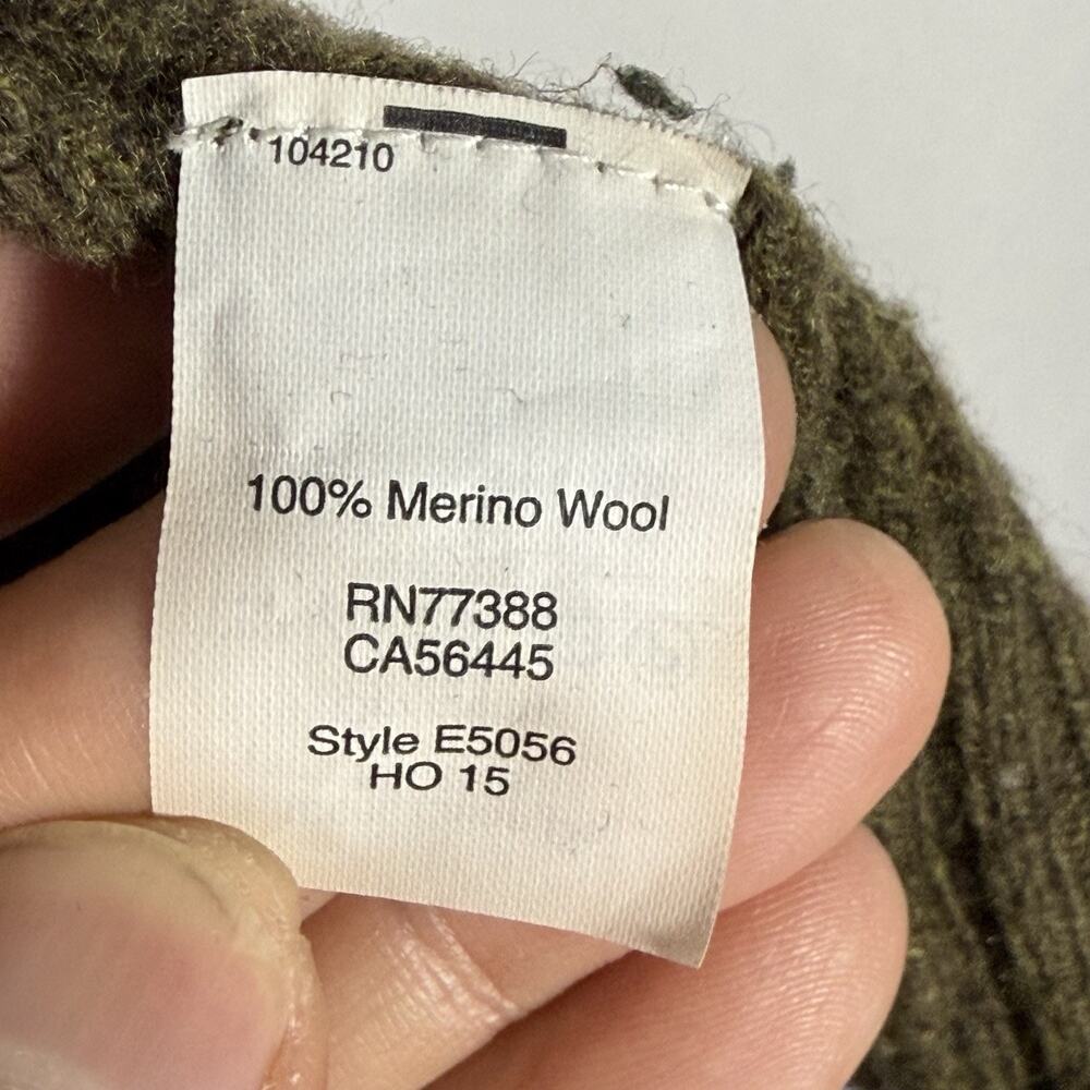 Madewell Merino Wool Rib Knit Cardigan Sweater Olive Green Button Front S - Picture 3 of 7